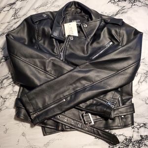 Black leather jacket